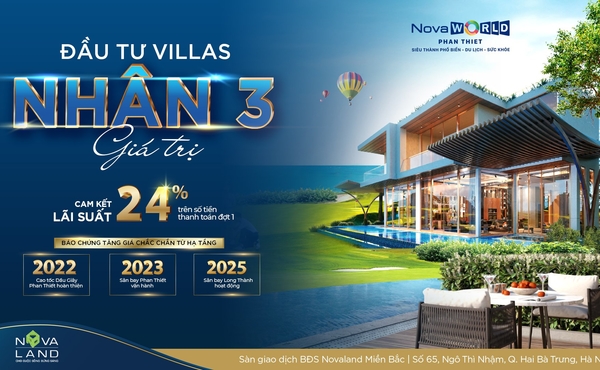 NovaWorld Phan Thiet cam kết lãi suất đầu tư 24% trong hai năm